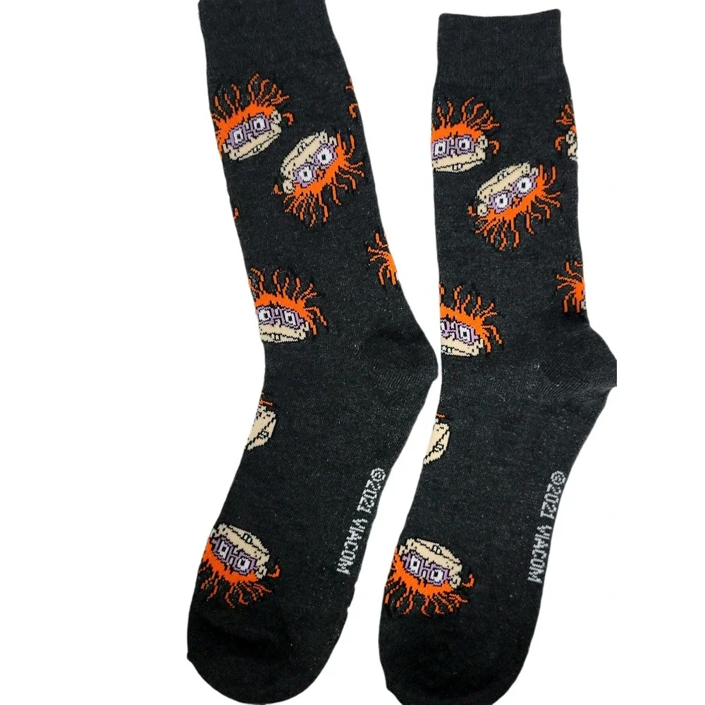 Nickelodeon Rugrats Chuckie Finster Character Crew Socks All‎ Over Print 2021